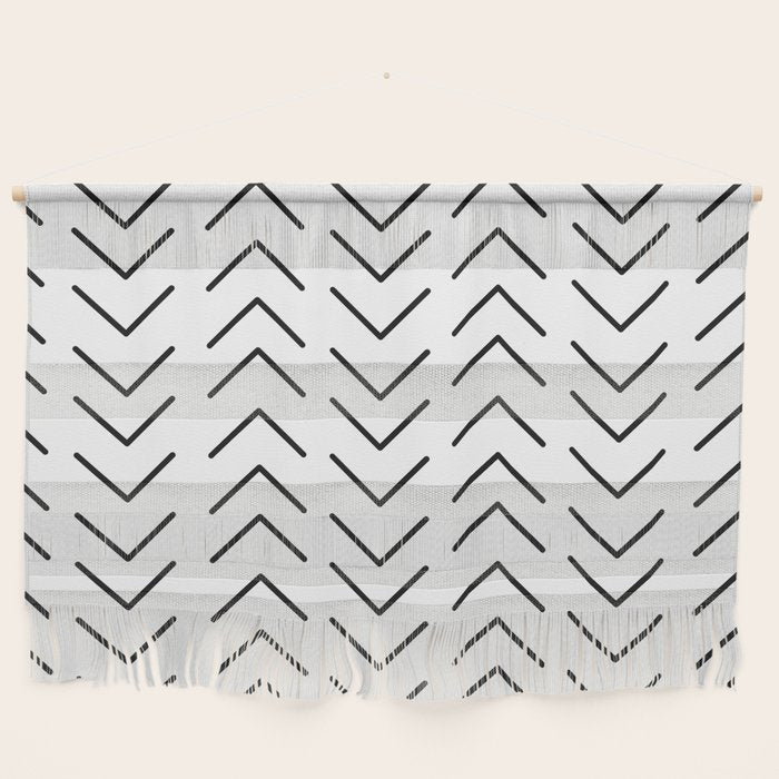 Mudcloth Black and White Wall Hanging