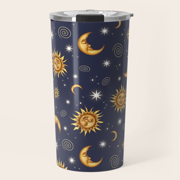 Vintage Celestial Mood Travel Mug Gallery Image 1