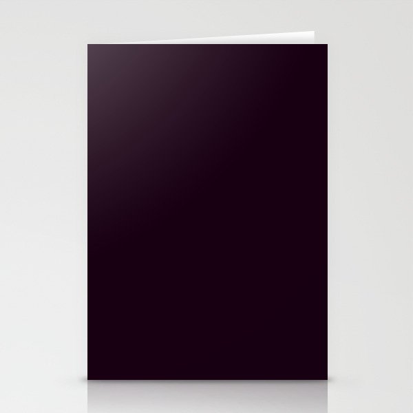 Simply Deep Eggplant Purple Stationery Card Gallery Image 2
