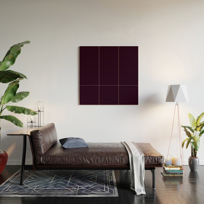 Simply Deep Eggplant Purple Wood Wall Art Gallery Image 2