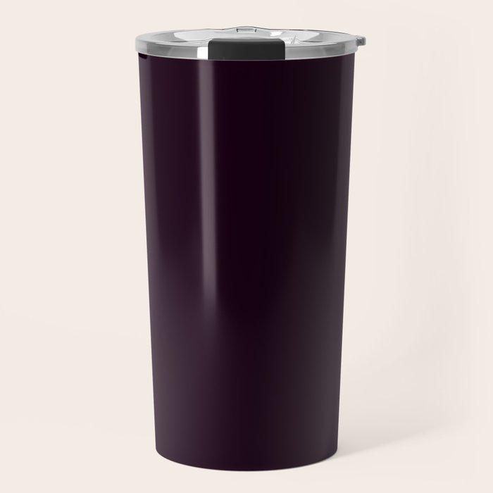 Simply Deep Eggplant Purple Travel Mug Gallery Image 1