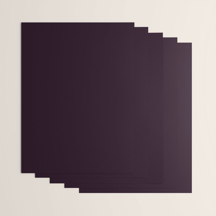Simply Deep Eggplant Purple Wrapping Paper Gallery Image 3