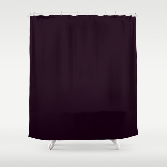 Simply Deep Eggplant Purple Shower Curtain Gallery Image 1