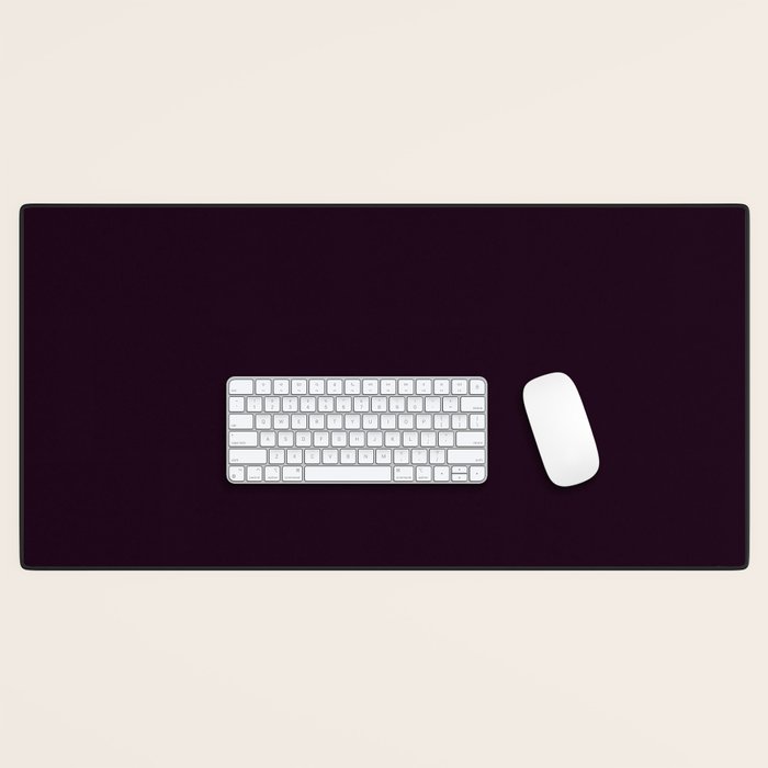 Simply Deep Eggplant Purple Desk Mat Gallery Image 1