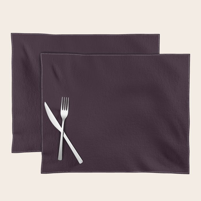 Simply Deep Eggplant Purple Placemat Gallery Image 1