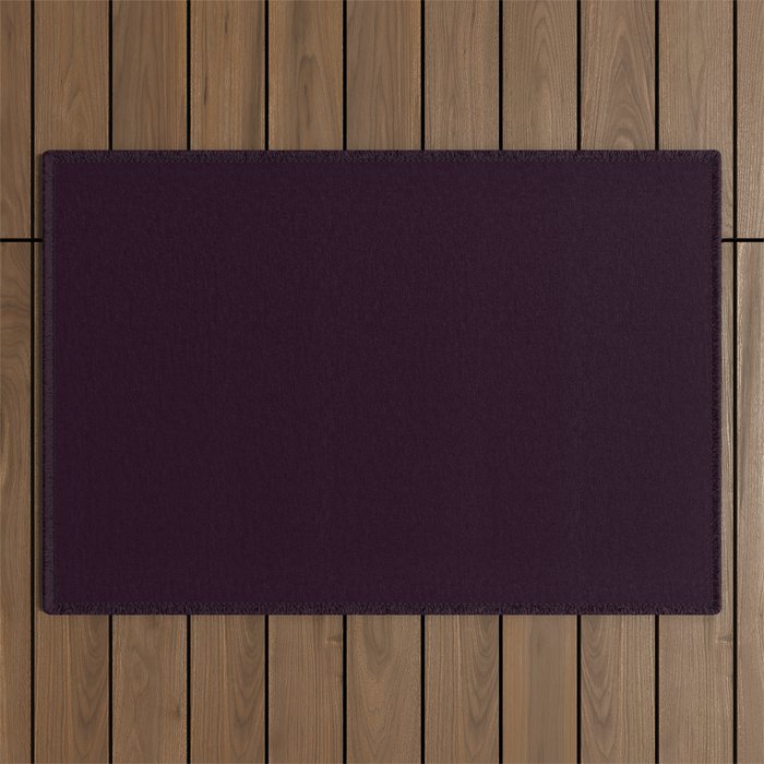 Simply Deep Eggplant Purple Outdoor Rug Gallery Image 1