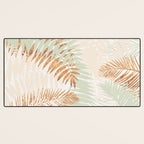 My blush and copper abstract Aloha Tropical Jungle Palm Garden Desk Mat Gallery Image 3