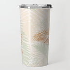 My blush and copper abstract Aloha Tropical Jungle Palm Garden Travel Mug Gallery Image 2