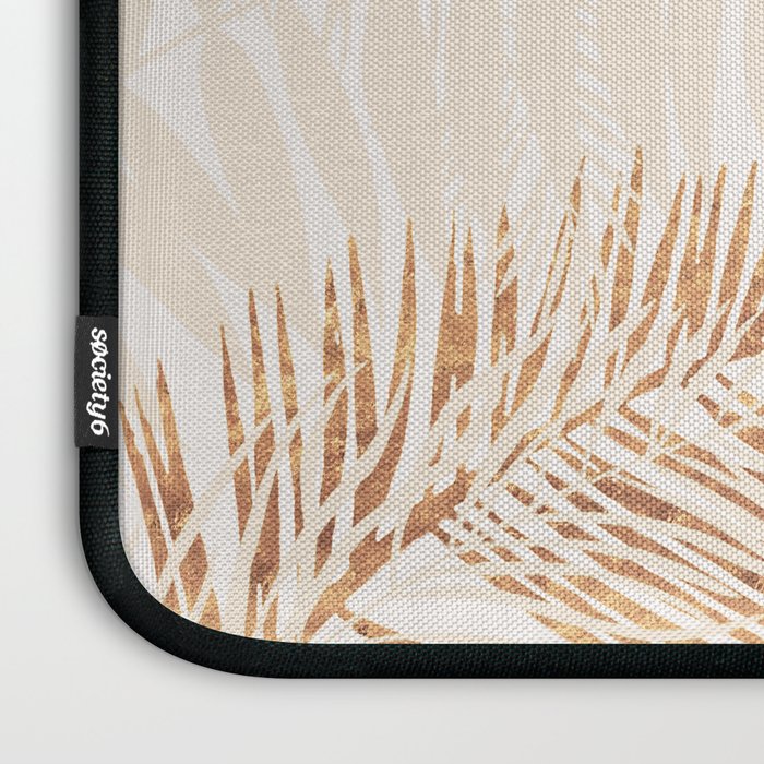 My blush and copper abstract Aloha Tropical Jungle Palm Garden Laptop Sleeve Gallery Image 3