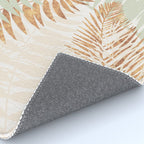 My blush and copper abstract Aloha Tropical Jungle Palm Garden Rug Gallery Image 4