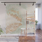 My blush and copper abstract Aloha Tropical Jungle Palm Garden Wall Mural Gallery Image 1