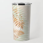 My blush and copper abstract Aloha Tropical Jungle Palm Garden Travel Mug Gallery Image 1