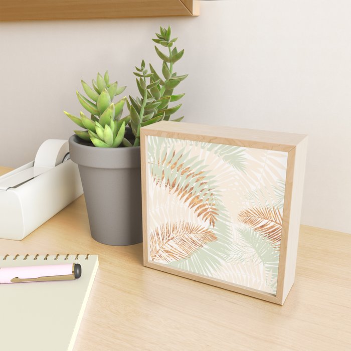 My blush and copper abstract Aloha Tropical Jungle Palm Garden Mini Art Print Gallery Image 2