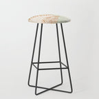 My blush and copper abstract Aloha Tropical Jungle Palm Garden Stool Gallery Image 1