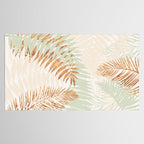 My blush and copper abstract Aloha Tropical Jungle Palm Garden Tablecloth Gallery Image 2