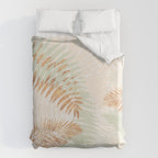 My blush and copper abstract Aloha Tropical Jungle Palm Garden Duvet Cover Gallery Image 6