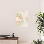 My blush and copper abstract Aloha Tropical Jungle Palm Garden Poster Gallery Image 2