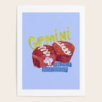 Gemini Twins in Lavender & Blue | Zodiac Series Poster Gallery Image 4