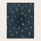 moon and stars - dark blue Notebook Gallery Image 4