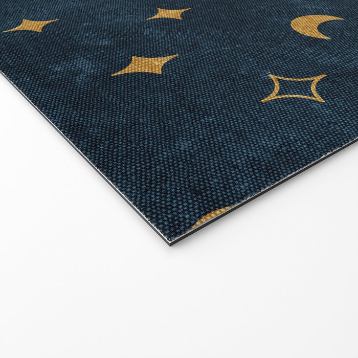 moon and stars - dark blue Welcome Mat Gallery Image 2