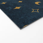 moon and stars - dark blue Welcome Mat Gallery Image 2