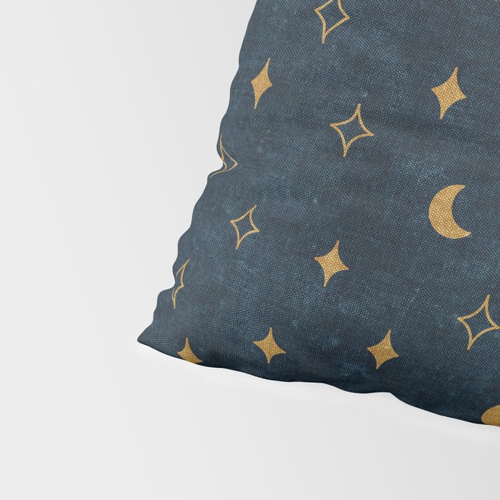 moon and stars - dark blue Pillow Sham Gallery Image 4
