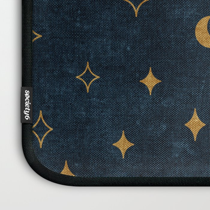 moon and stars - dark blue Laptop Sleeve Gallery Image 3