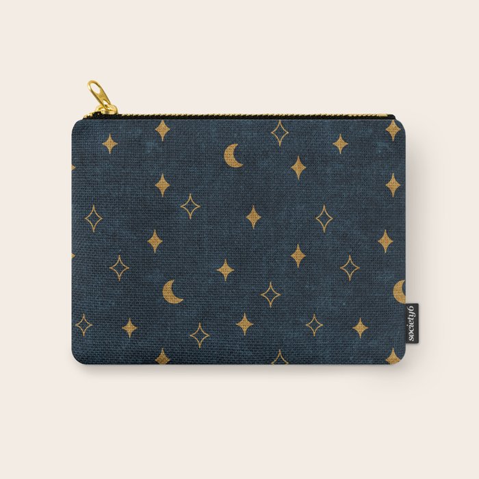 moon and stars - dark blue Carry All Pouch Gallery Image 1