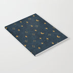 moon and stars - dark blue Notebook Gallery Image 2