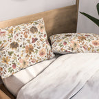 Harvest 2025 Artistic Autumn Floral Leaves Brown Pillow Sham Gallery Image 2