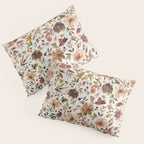 Harvest 2025 Artistic Autumn Floral Leaves Brown Pillow Sham Gallery Image 3