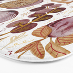Garden Vegetables & Fresh Fruit in Ochre & Burgundy Bath Mat Gallery Image 3