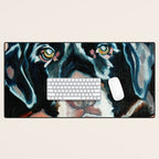 Daisy the Black Lab Dog Portrait Desk Mat Gallery Image 1