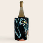 Daisy the Black Lab Dog Portrait Wine Chiller Gallery Image 2
