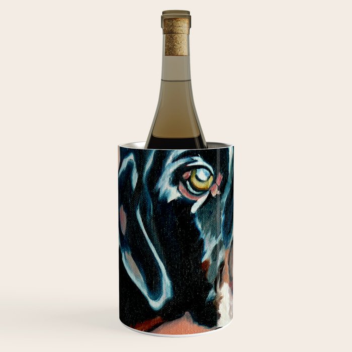 Daisy the Black Lab Dog Portrait Wine Chiller Gallery Image 2