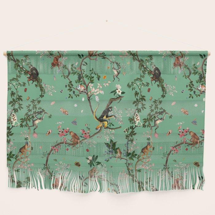 Monkey World Green Wall Hanging Gallery Image 1