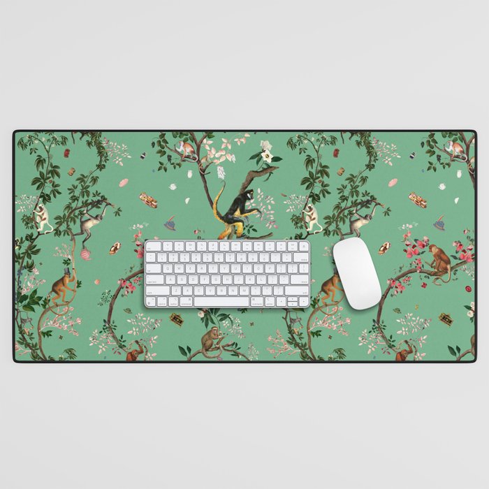 Monkey World Green Desk Mat Gallery Image 1