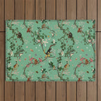 Monkey World Green Outdoor Rug Gallery Image 1