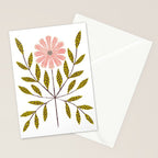 Blue Daisy Tile Stationery Card Gallery Image 2
