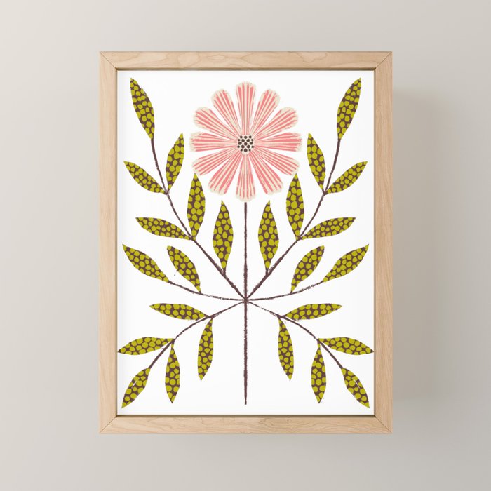 Blue Daisy Tile Mini Art Print Gallery Image 1