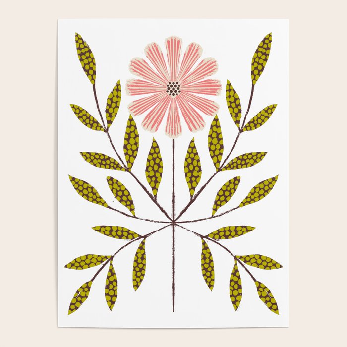 Blue Daisy Tile Poster Gallery Image 4