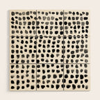 Dots (Black) Wood Wall Art Gallery Image 1