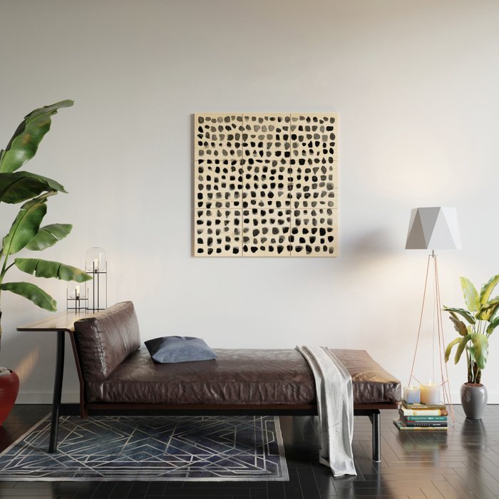 Dots (Black) Wood Wall Art Gallery Image 2