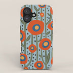 Flower Market Amsterdam, Modern Retro Flower Print iPhone Case Gallery Image 1