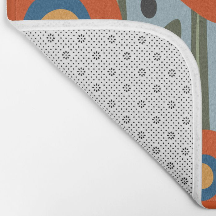 Flower Market Amsterdam, Modern Retro Flower Print Bath Mat Gallery Image 2