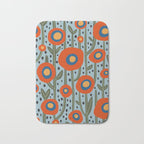 Flower Market Amsterdam, Modern Retro Flower Print Bath Mat Gallery Image 1