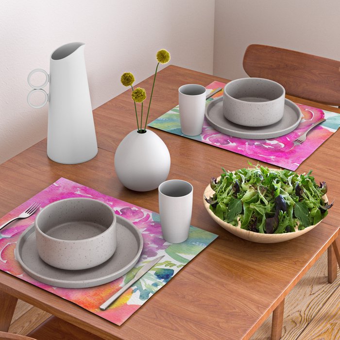 preppy flowers N.o 4 Placemat Gallery Image 2