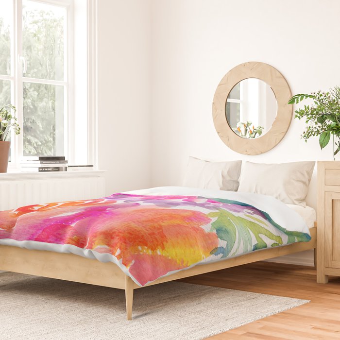 preppy flowers N.o 4 Duvet Cover Gallery Image 2