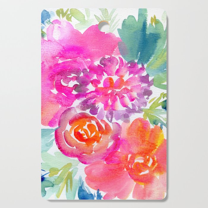 preppy flowers N.o 4 Cutting Board Gallery Image 1