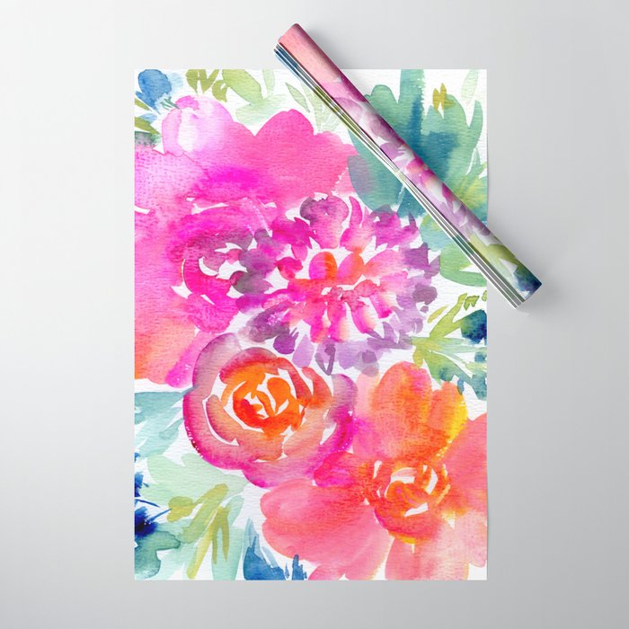 preppy flowers N.o 4 Wrapping Paper Gallery Image 1